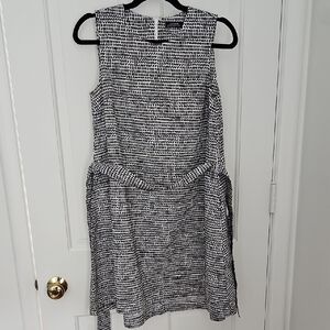 Kate Spade Black and White Patterned Midi Dress